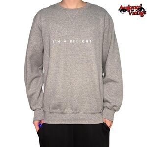 Russell athletic crewneck sweatshirt I’m a delight size M